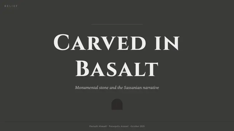 Iranian Dark Stone Relief — Slides · cover