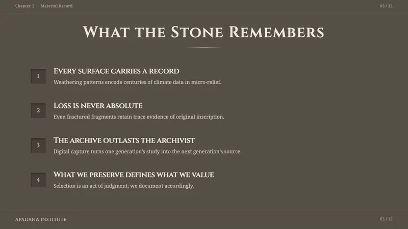 Persian Gray Stone Relief — Slides · content