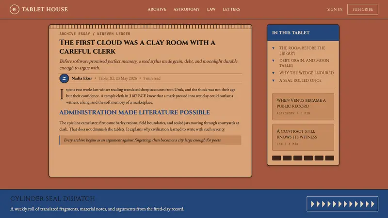 Mesopotamian Cuneiform Tablets — Web · article