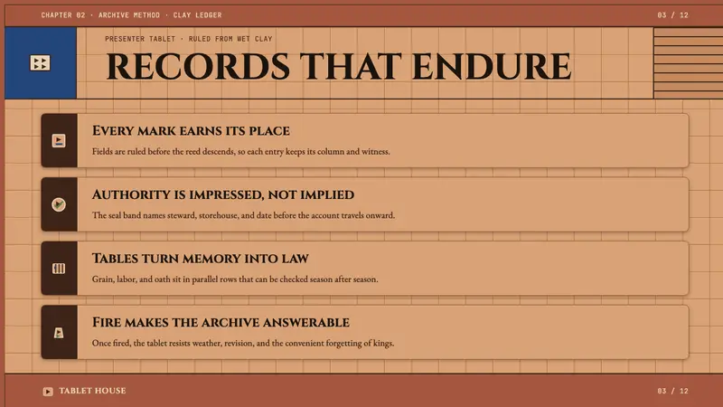 Mesopotamian Cuneiform Tablets — Slides · content