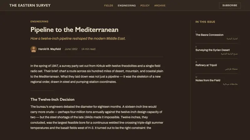 Iraq Petroleum Magazine — Web · article
