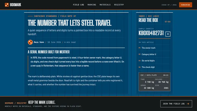 Container BIC Code — Web · article
