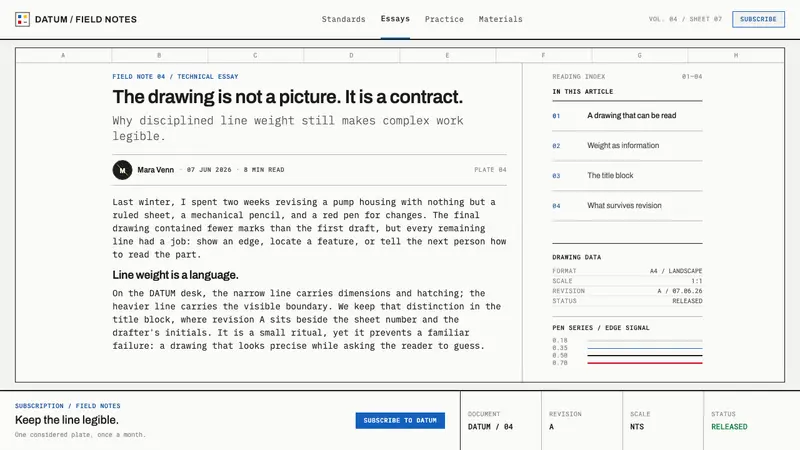 ISO Technical Drawing — Web · article
