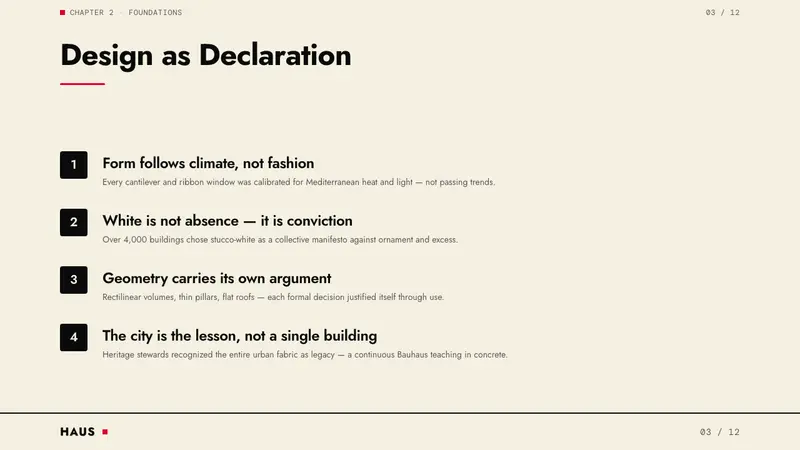 Israeli Bauhaus Tel Aviv (White City) — Slides · content