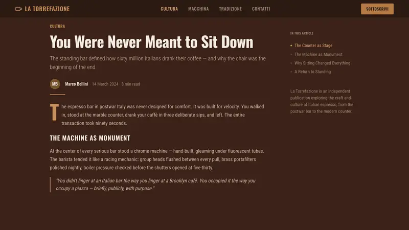 Italian Espresso Bar — Web · article