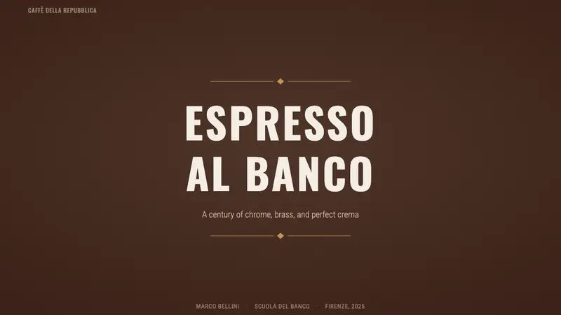 Italian Espresso Bar — Slides · cover