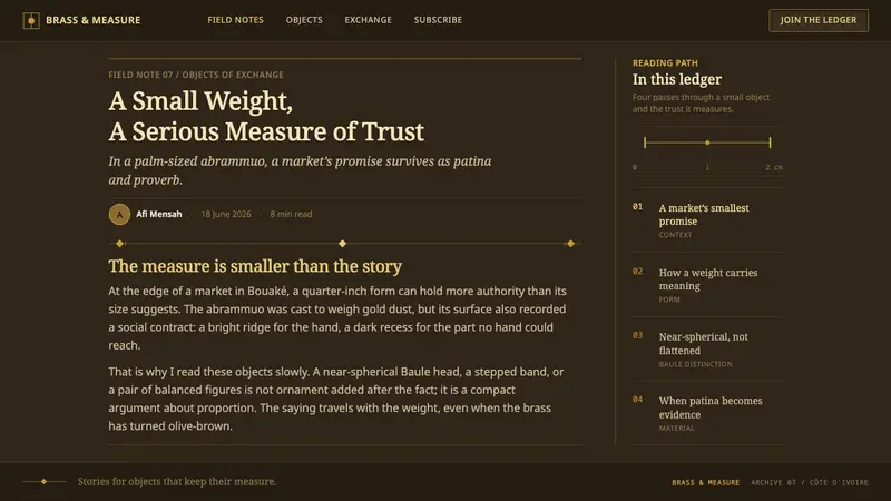 Baule Goldweight — Web · article