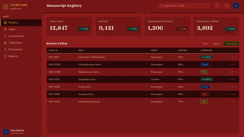 Jain Kalpasutra Manuscript — Web · dashboard