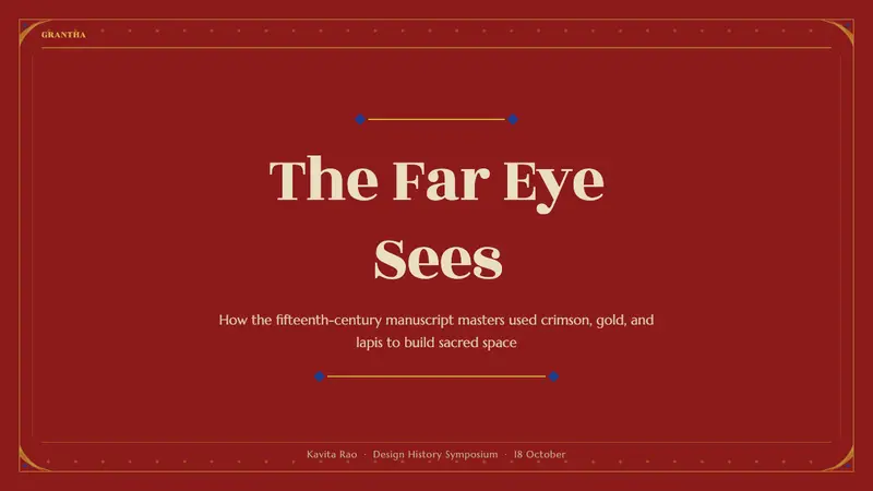 Jain Kalpasutra Manuscript — Slides · cover