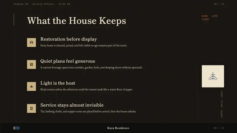 Kyoto Machiya Stay — Slides · content