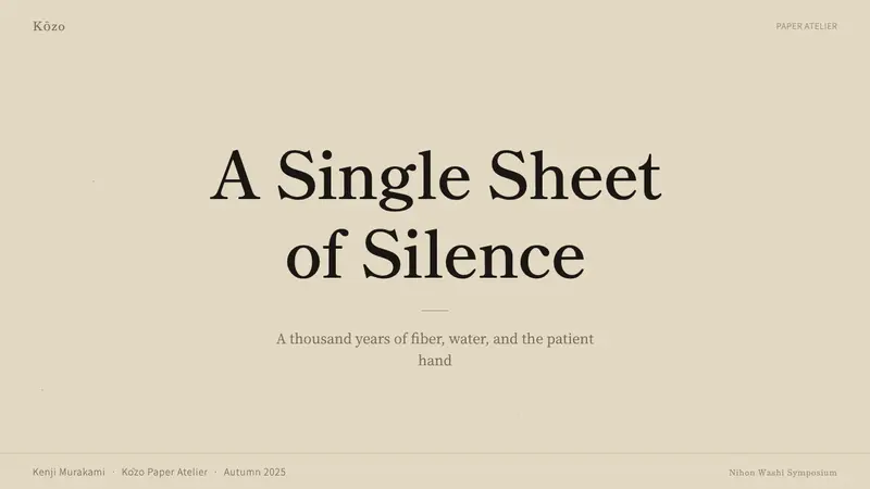 Washi Paper Minimal — Slides · cover