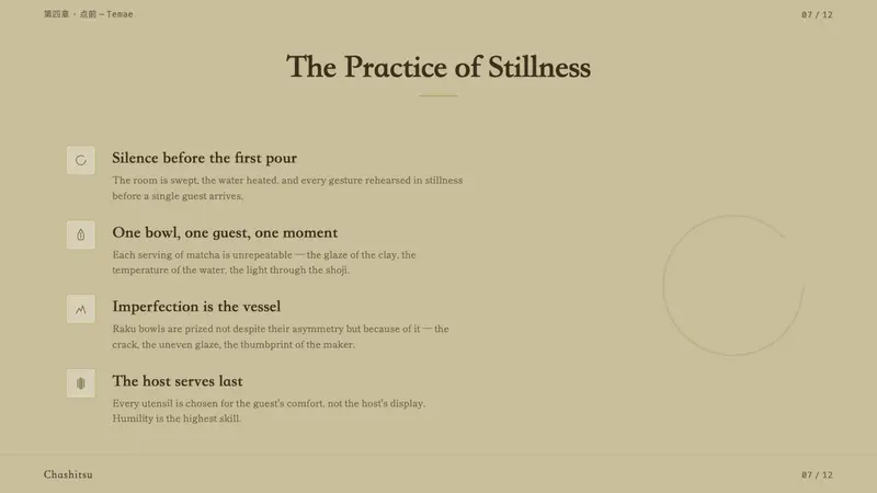 Japanese Tea Ceremony — Slides · content