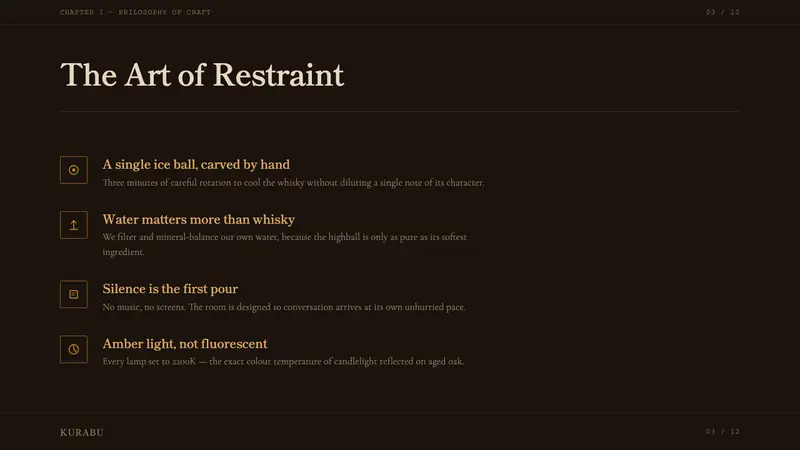 Japanese Whisky Bar — Slides · content