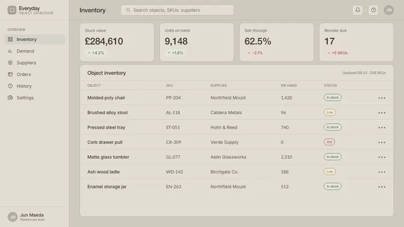 Jasper Morrison Super Normal — Web · dashboard