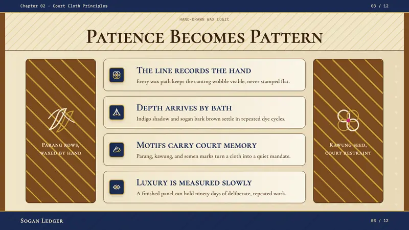 Javanese Batik Tulis (Keraton Sogan) — Slides · content