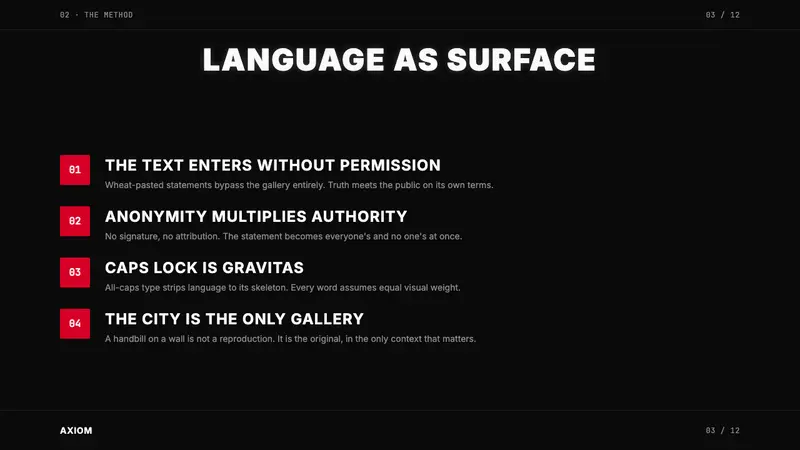 Jenny Holzer Truisms (1977) — Slides · content
