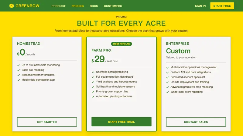 John Deere — Web · pricing