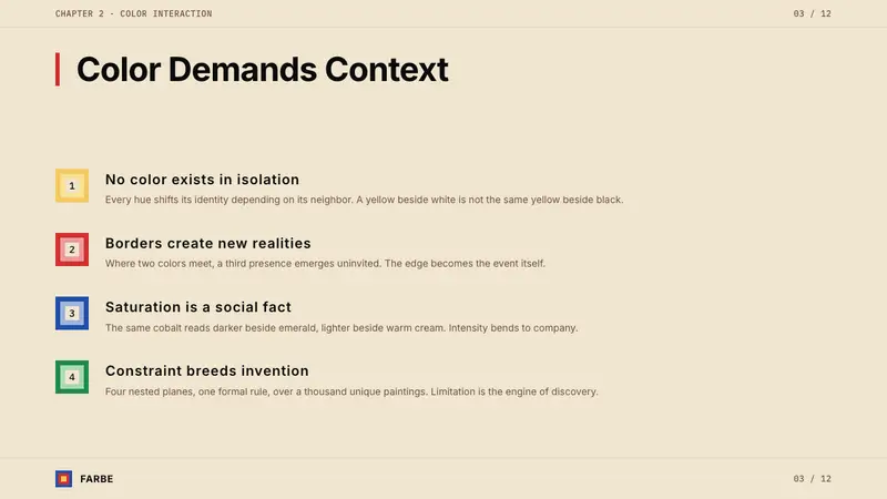 Josef Albers — Homage to the Square — Slides · content