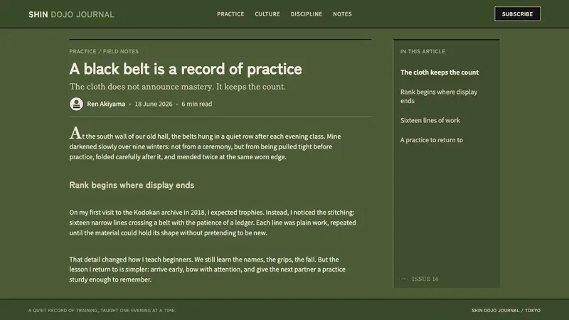 Judo Gi Kodokan — Web · article