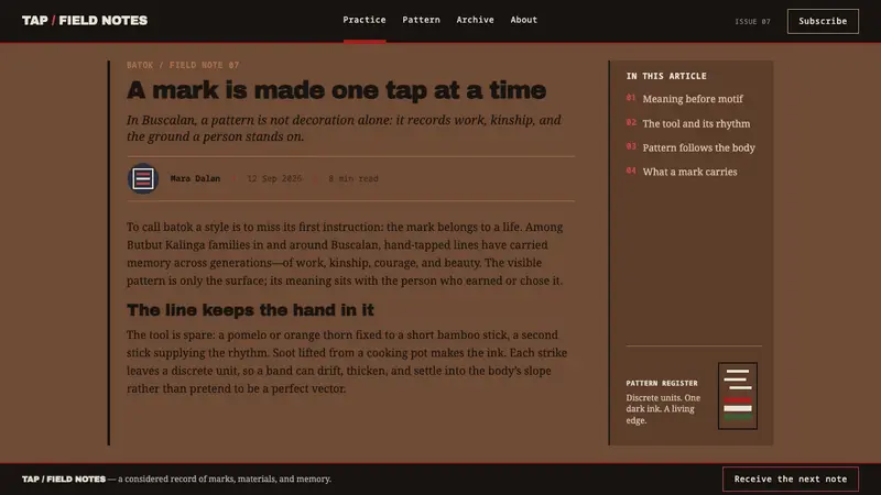Kalinga Batok Tattoo — Web · article