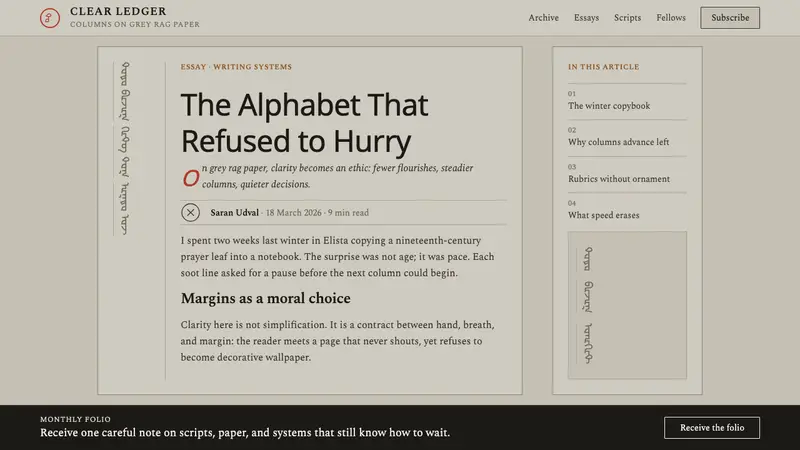 Kalmyk Todo Bichig Clear Script — Web · article