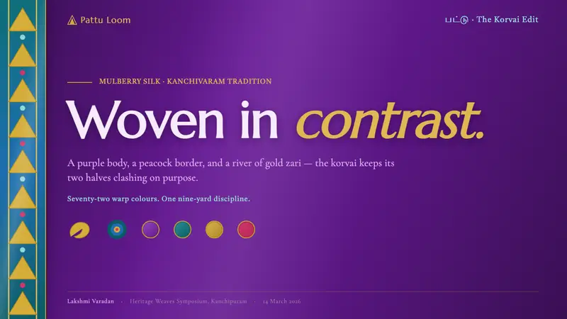 Kanchipuram Silk Saree (Temple Korvai) — Slides · cover