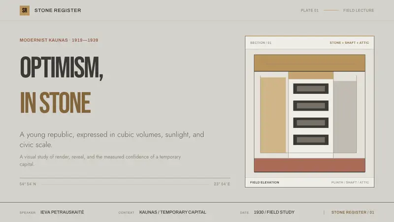 Kaunas Interwar Modernism — Slides · cover
