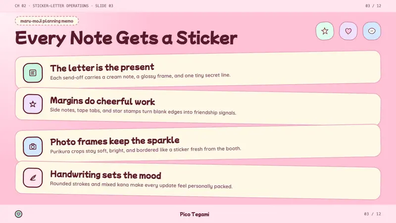 Kawaii Japanese Letter Purikura — Slides · content