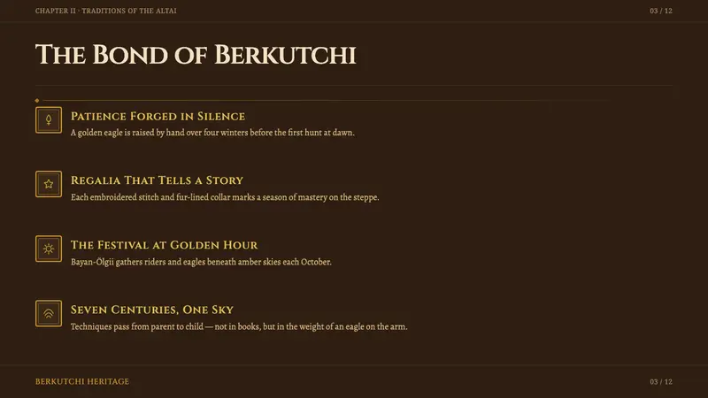 Kazakh Eagle Hunter — Slides · content