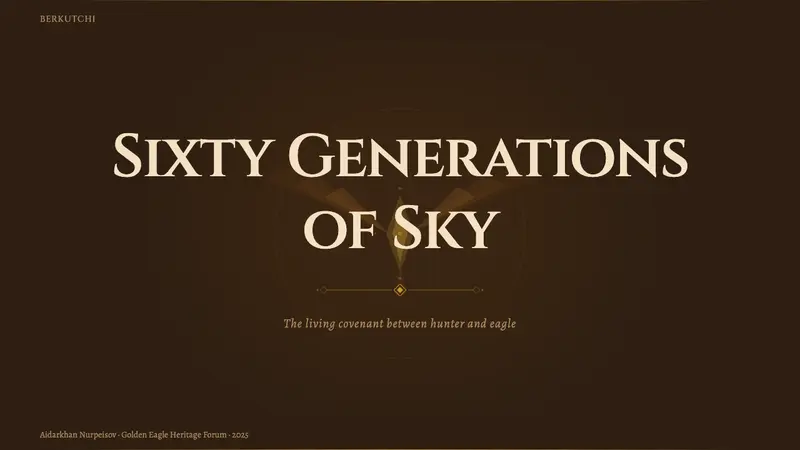 Kazakh Eagle Hunter — Slides · cover