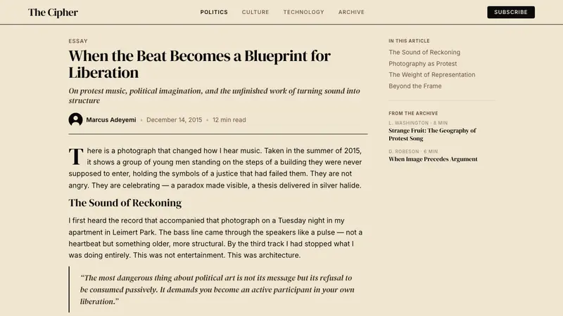 Kendrick — To Pimp a Butterfly — Web · article