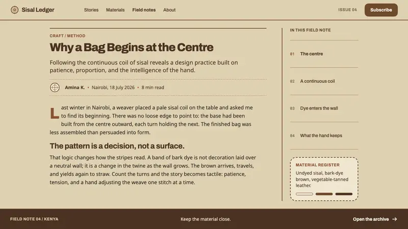 Kenyan Kiondo — Web · article