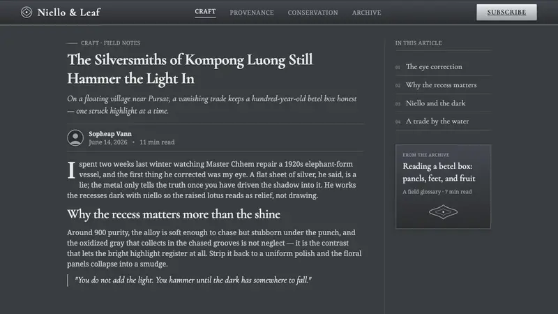 Khmer Silver Repoussé — Web · article