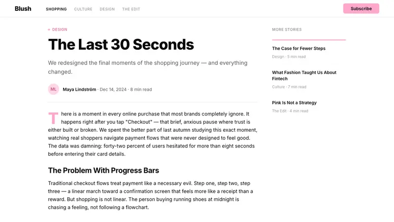 Klarna — Web · article
