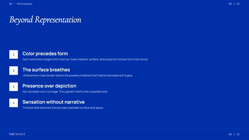 Klein Blue (IKB) — Slides · content