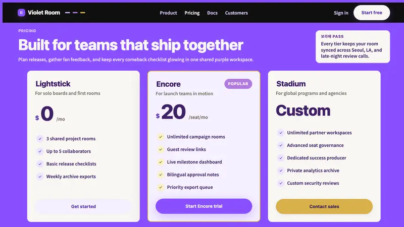 BTS Army Purple 2020 — Web · pricing