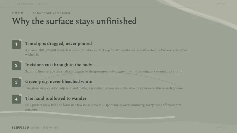Buncheong Gray Slip Ware — Slides · content