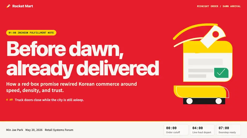 Coupang Rocket Delivery — Slides · cover