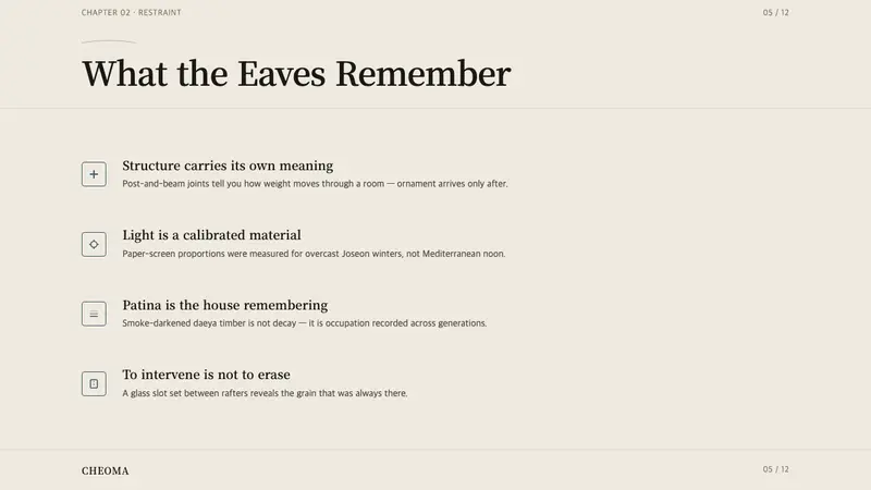 Korean Hanok Eaves Revival — Slides · content