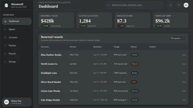 Joseon Moon Jar — Web · dashboard