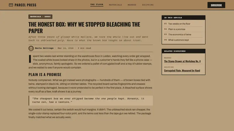 Kraft Paper Packaging — Web · article