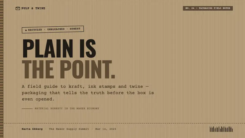 Kraft Paper Packaging — Slides · cover