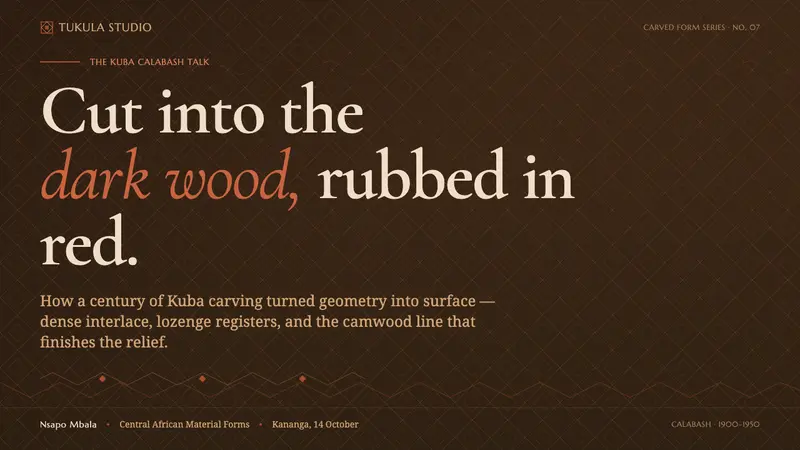Kuba Calabash Brown — Slides · cover