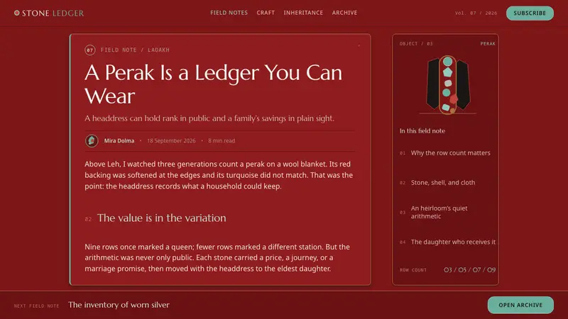 Ladakhi Perak — Web · article
