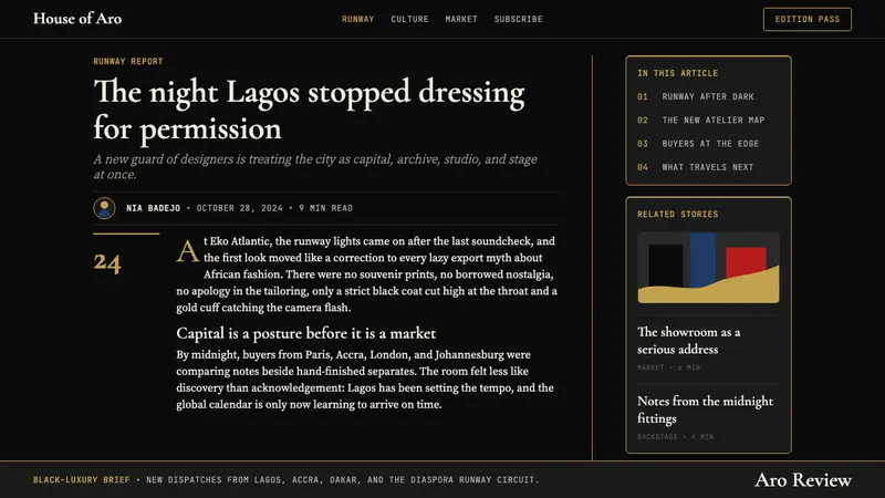 Lagos Fashion Week — Web · article