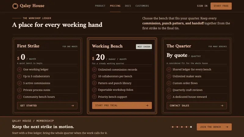 Lahic Coppersmith — Web · pricing