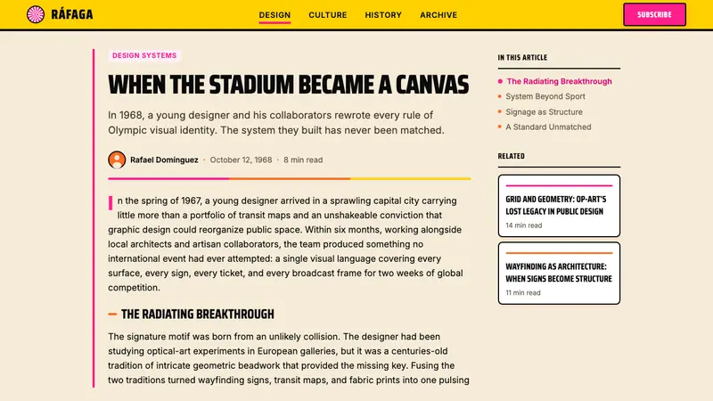 Lance Wyman Mexico Olympics (1968) — Web · article