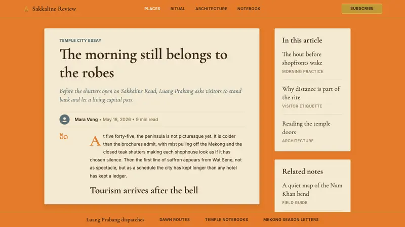 Luang Prabang Temple Tourism — Web · article