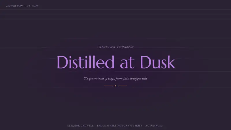 Lavender Distillery — Slides · cover