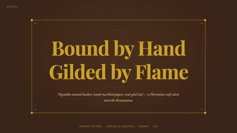 Florentine Leather Bindery — Slides · cover